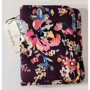 Vera Bradley Zip-In Makeup Brush Case Indiana Rose Purple Pink Soft Organization